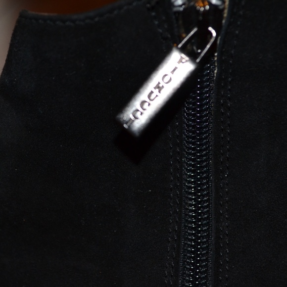 Fiorucci Black Faux Suede Music Note Wedge Bootie - Picture 3 of 8